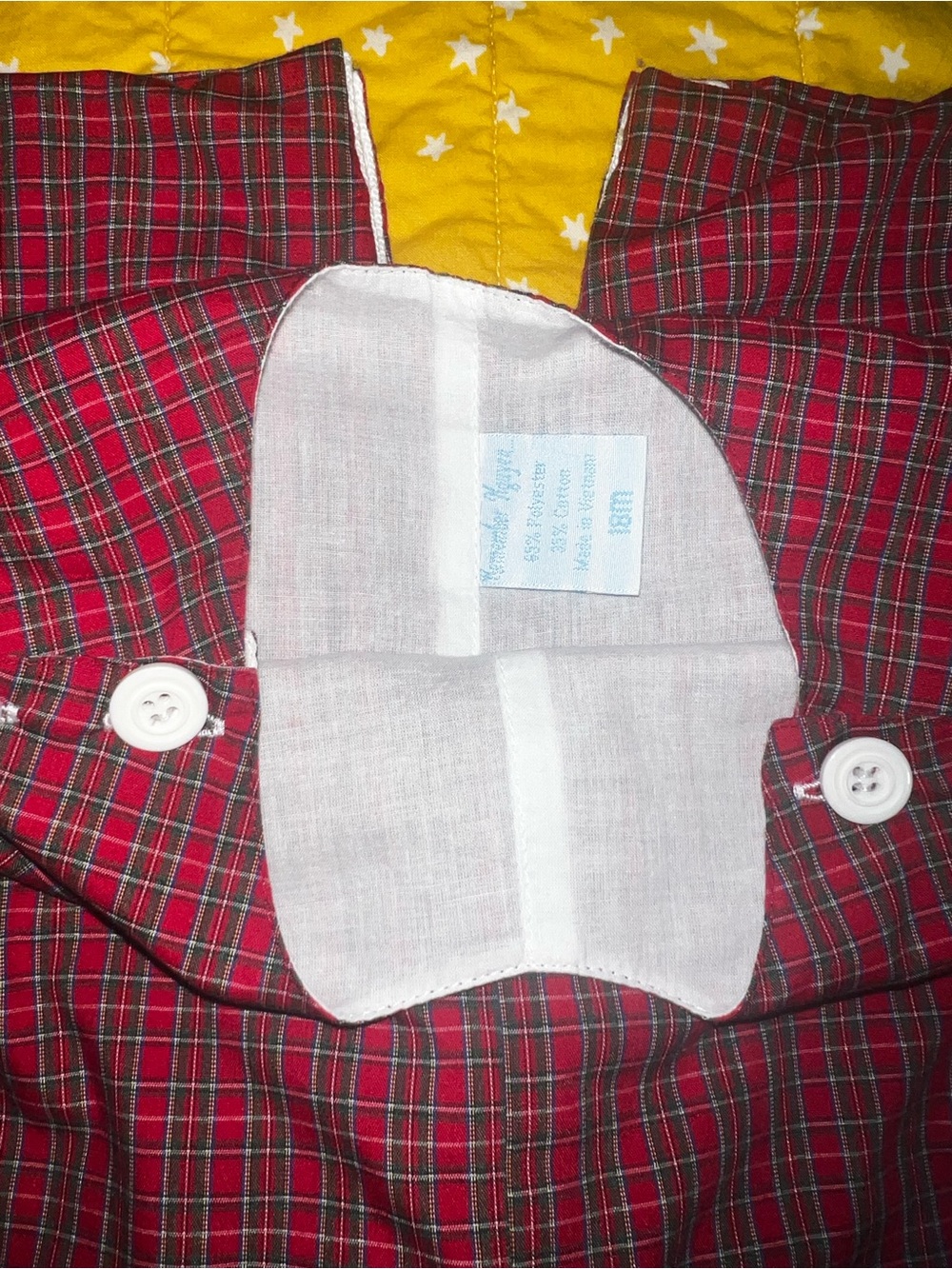 Classic Red Plaid Kids One-Piece Romper